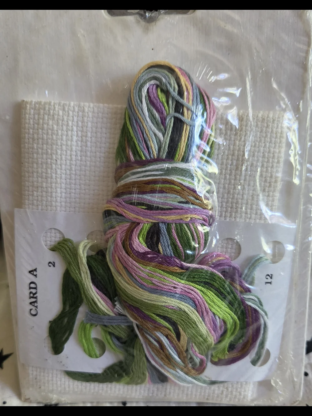 Janlynn Floral Garden Cross Stitch Kit- Green & Purple